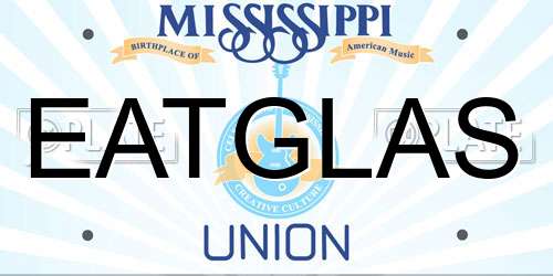 EATGLAS Mississippi License Plate