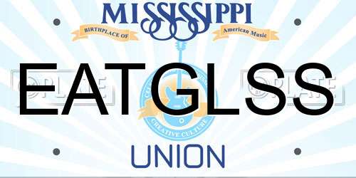 EATGLSS Mississippi License Plate