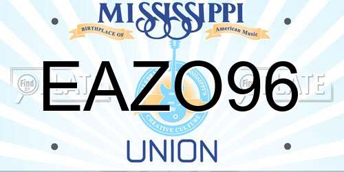 EAZO96 Mississippi License Plate