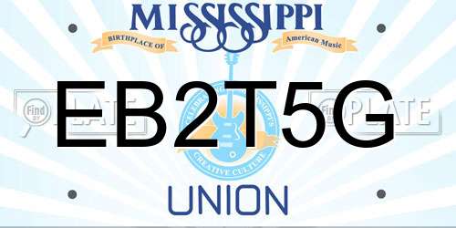 EB2T5G Mississippi License Plate