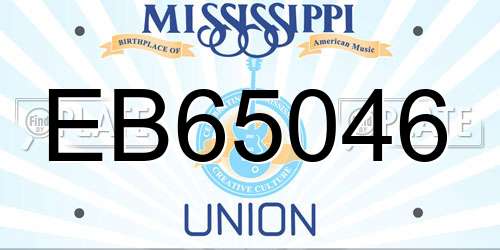EB65046 Mississippi License Plate