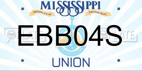 EBB04S Mississippi License Plate
