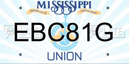 EBC81G Mississippi License Plate