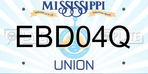 EBD04Q Mississippi License Plate