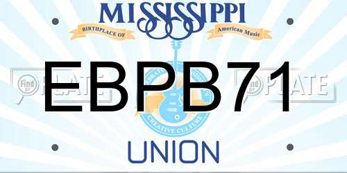 EBPB71 Mississippi License Plate