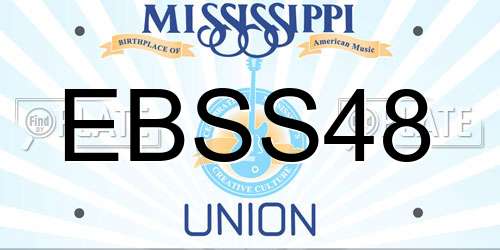EBSS48 Mississippi License Plate