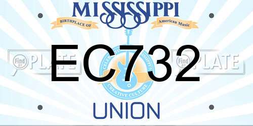 EC732 Mississippi License Plate