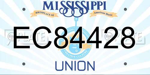 EC84428 Mississippi License Plate