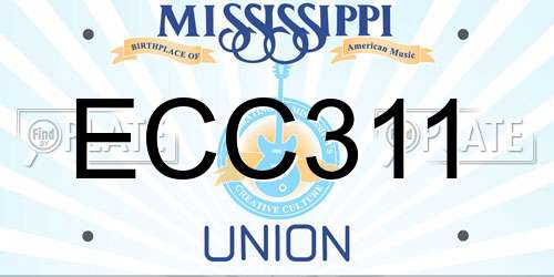 ECC311 Mississippi License Plate