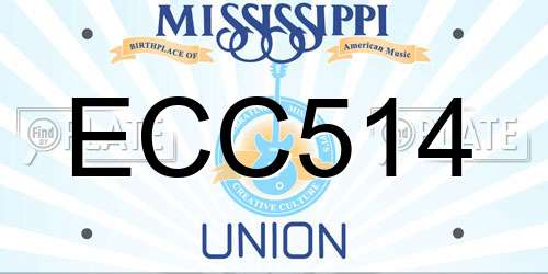 ECC514 Mississippi License Plate