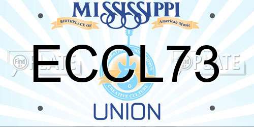 ECCL73 Mississippi License Plate