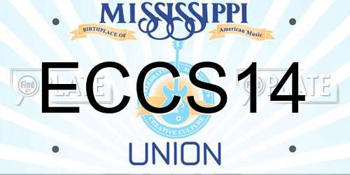 ECCS14 Mississippi License Plate