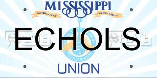 ECHOLS Mississippi License Plate