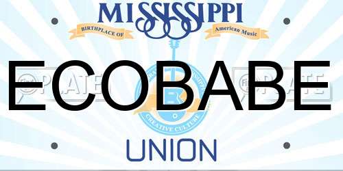 ECOBABE Mississippi License Plate