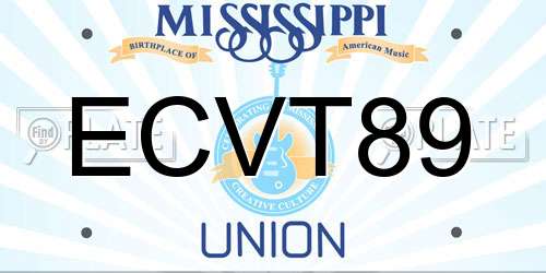 ECVT89 Mississippi License Plate