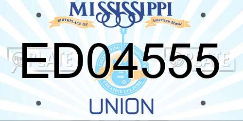 ED04555 Mississippi License Plate