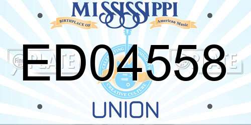 ED04558 Mississippi License Plate