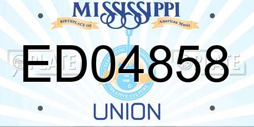 ED04858 Mississippi License Plate