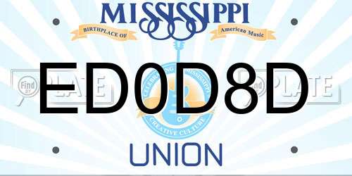 ED0D8D Mississippi License Plate