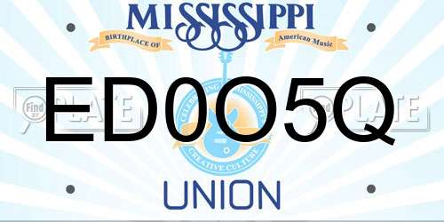 ED0O5Q Mississippi License Plate