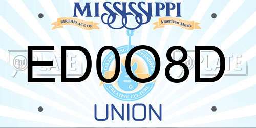 ED0O8D Mississippi License Plate
