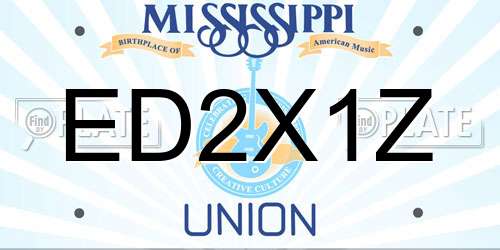 ED2X1Z Mississippi License Plate