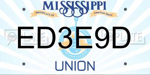 ED3E9D Mississippi License Plate