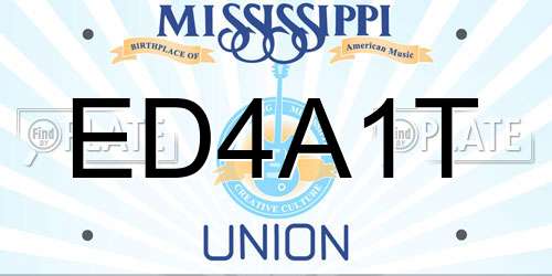 ED4A1T Mississippi License Plate