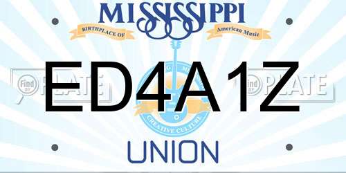 ED4A1Z Mississippi License Plate