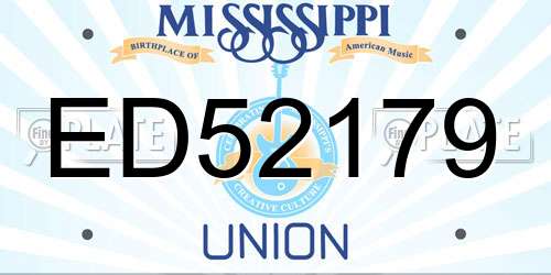 ED52179 Mississippi License Plate