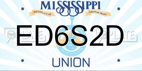 ED6S2D Mississippi License Plate