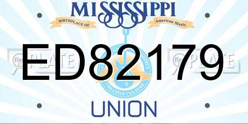 ED82179 Mississippi License Plate