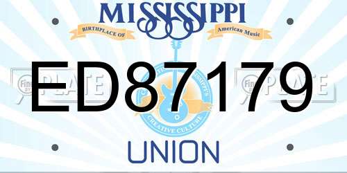 ED87179 Mississippi License Plate