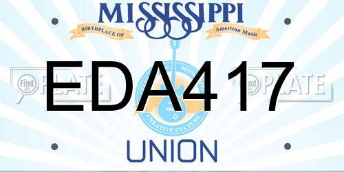 EDA417 Mississippi License Plate