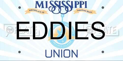 EDDIES Mississippi License Plate