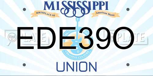 EDE39O Mississippi License Plate