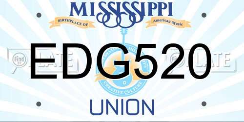 EDG520 Mississippi License Plate
