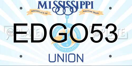 EDGO53 Mississippi License Plate