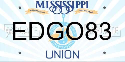 EDGO83 Mississippi License Plate