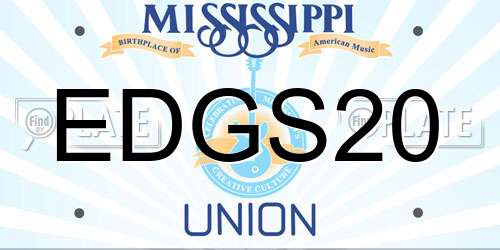 EDGS20 Mississippi License Plate