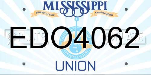 EDO4062 Mississippi License Plate