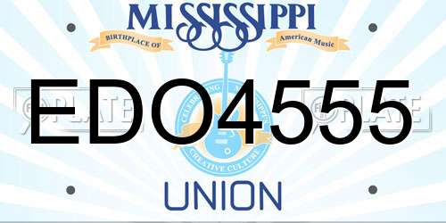 EDO4555 Mississippi License Plate