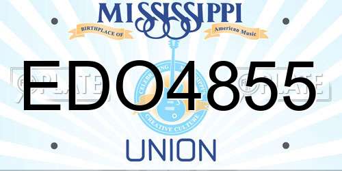EDO4855 Mississippi License Plate