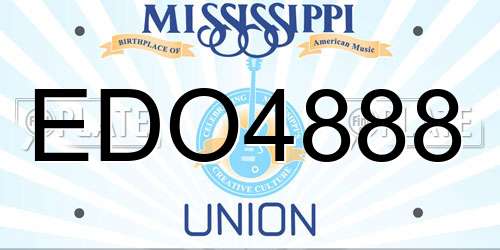 EDO4888 Mississippi License Plate