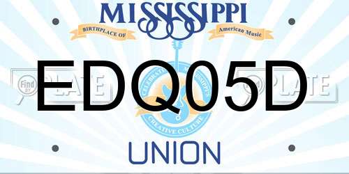 EDQ05D Mississippi License Plate