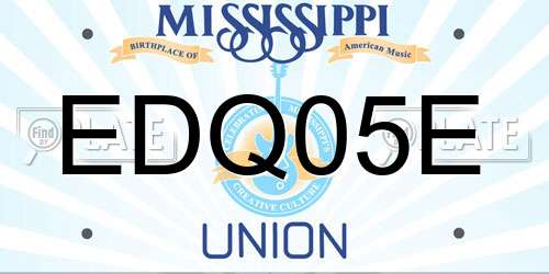 EDQ05E Mississippi License Plate