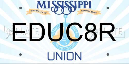 EDUC8R Mississippi License Plate