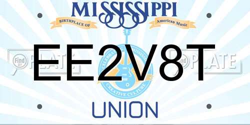 EE2V8T Mississippi License Plate