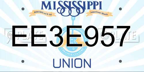 EE3E957 Mississippi License Plate