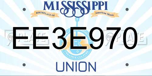 EE3E970 Mississippi License Plate